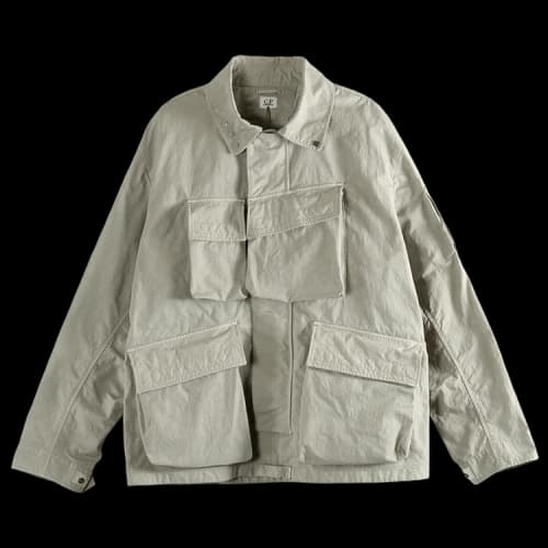 C.P. Company Twill Zip Lens Jacket 'Dove'