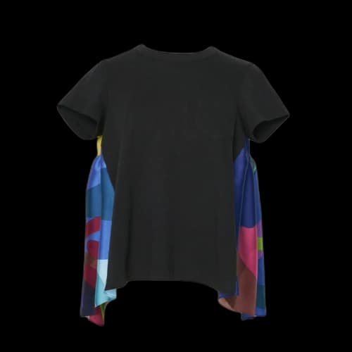 KAWS x Sacai Womens Cotton x Satin Tee Multi