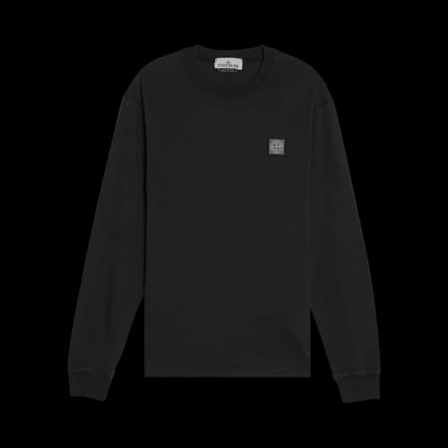 Stone Island Fissato Effect Long-Sleeve T-Shirt 'Black'