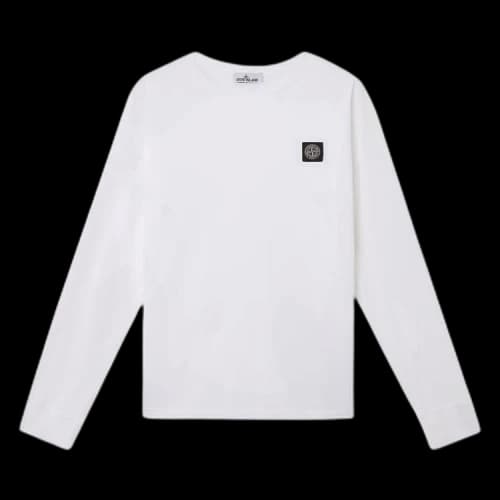 Stone Island Compass Patch Logo Long-Sleeve T-Shirt 'White'