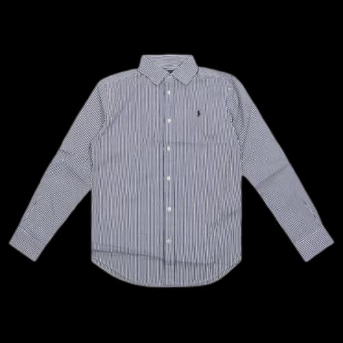 Polo Ralph Lauren Long-Sleeve Button Front Shirt 'White/Fall Royal'
