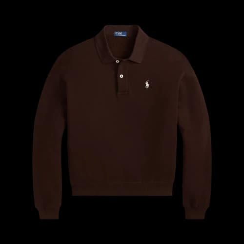 Polo Ralph Lauren Fleece Polo Long-Sleeve Sweatshirt 'Circuit Brown'
