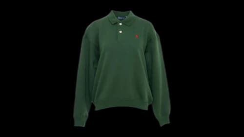 Polo Ralph Lauren Women's Fleece Polo Long Sleeve Sweatshirt Northwest Pine