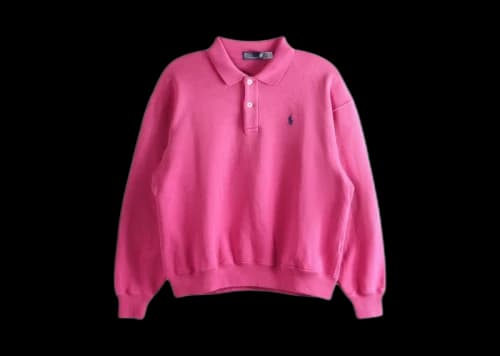 Polo Ralph Lauren Crew Neck Long Sleeve Sweatshirt Accent Pink
