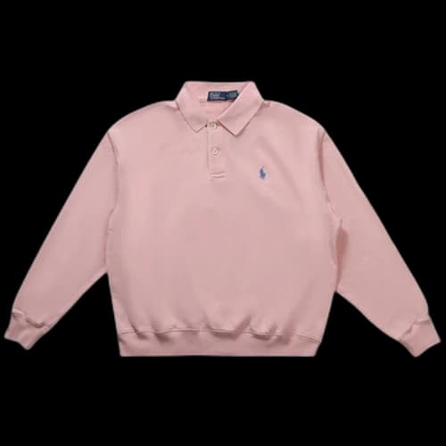 Polo Ralph Lauren Knit Collar Sweatshirt 'Pink/Sand'