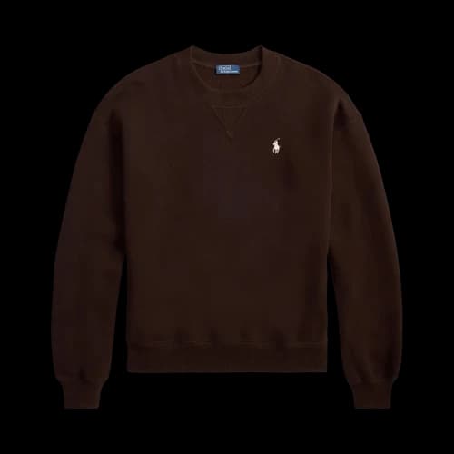 Polo Ralph Lauren Arctic Fleece Knit Long-Sleeve Crew Neck Sweatshirt 'Circuit Brown'