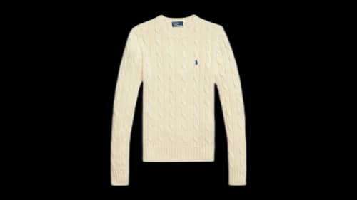 Polo Ralph Lauren Women's Pima Cotton Julianna Long Sleeve Pullover Parchment Cream