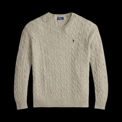 Polo Ralph Lauren Long-Sleeve Crew Neck Pullover Sweater 'Light Vintage Heather'