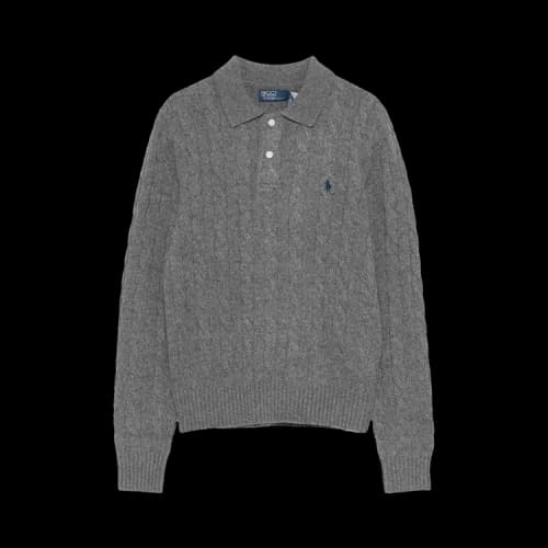 Polo Ralph Lauren Long Sleeve Collared Pullover Sweater 'Grey'