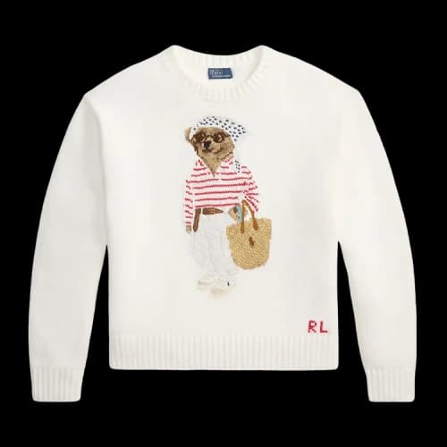 Polo Ralph Lauren Long-Sleeve Crew Neck Cardigan 'White/Multicolor'