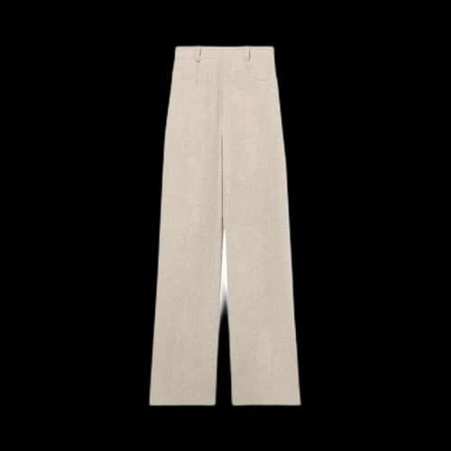 Jacquemus Le Pantalon Sauge High-Waisted Flare Pants Beige