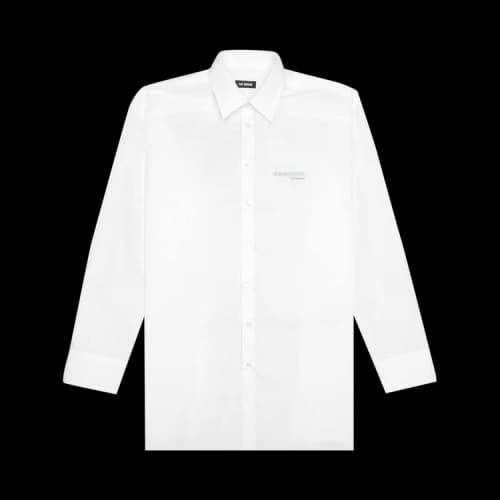 Raf Simons Big Fit Shirt With Embroidered Text In Back 'White'