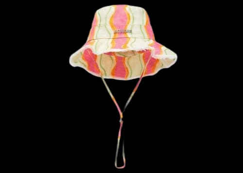 Jacquemus Le Bob Artichaut Hat Print Pink Waves Stripes