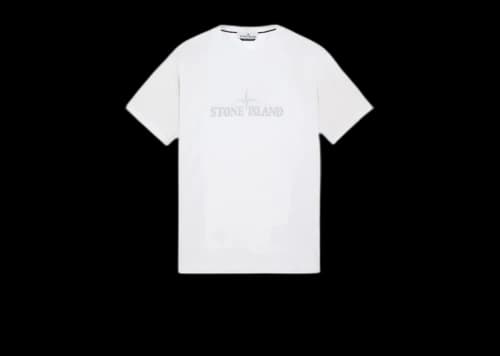 Stone Island 21579 Stitches Two Embroidery T-shirt White