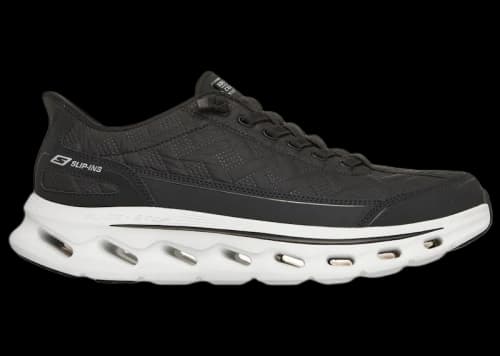 Skechers Slip-ins Go Walk Glide-Step 2.0 Cozy Fit Walker Black White