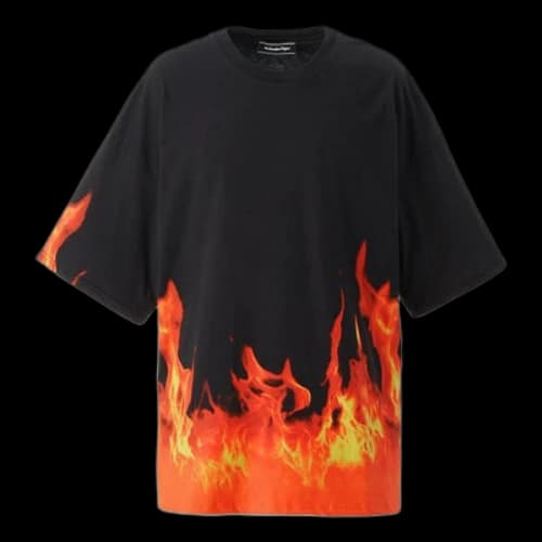 Onitsuka Tiger Flame Graphic Long Sleeve T-shirt 'Black'