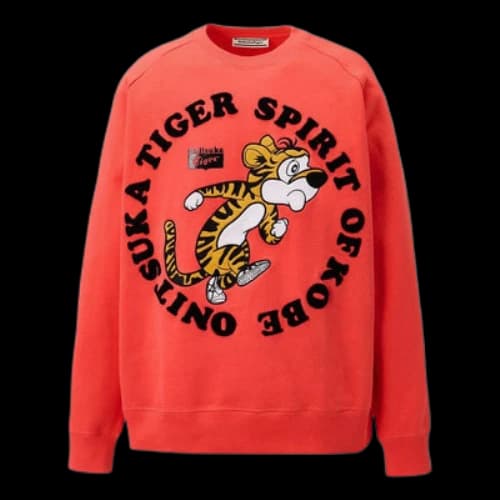 Onitsuka Tiger Cartoon Graphic Sweatshirt 'Red'