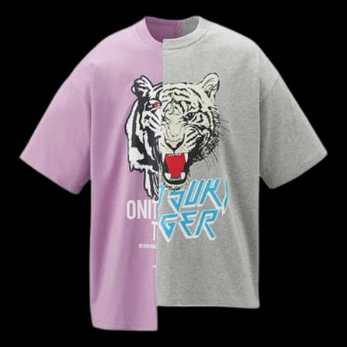 Onitsuka Tiger Graphic T-shirt 'Grey Pink'