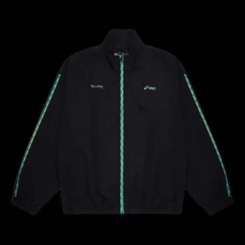 ASICS x Rick and Morty Crossover Contrasting Colors Line Sports Stand Collar Jacket Black