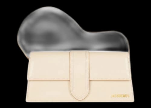 Jacquemus Le Bambino Long Flap Shoulder Bag Ivory