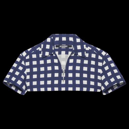 Jacquemus Le Haut Bebi Blouse 'Navy Check'