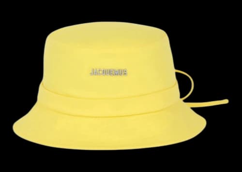 Jacquemus Le Bob Gadjo Bow Knotted Bucket Hat Yellow