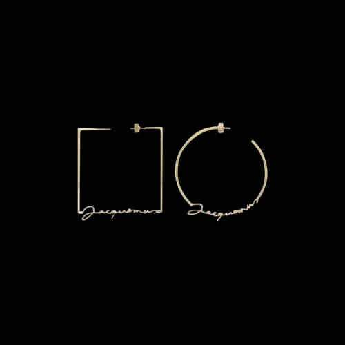 Jacquemus Les Creoles Rond Carre 'Gold'