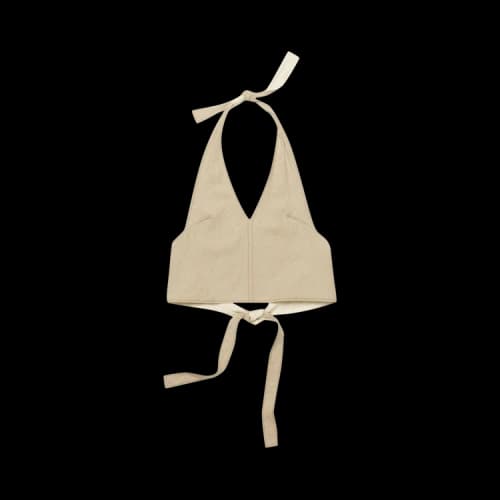 Jacquemus Le Haut Linu Tied Halter Top 'Beige'