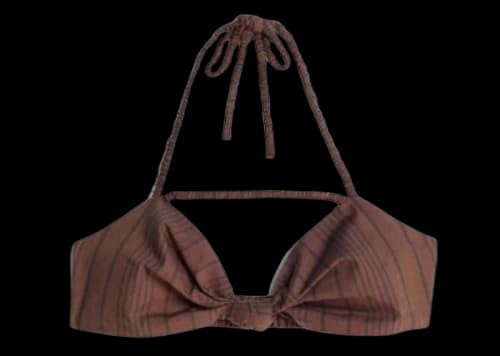 Jacquemus x Tekla La Brassière Brown Stripes