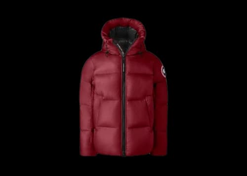 Canada Goose Crofton Down Hooded Puffer Parka Jacket Inferno Red