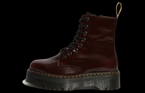 Dr. Martens Vegan Jadon II Martin boots Couple Style Brown Red