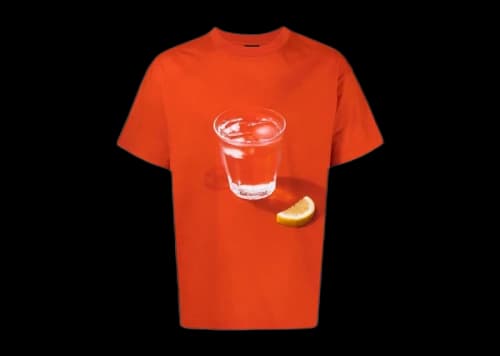 Jacquemus Le T-Shirt Water Glass Print T-Shirt Orange