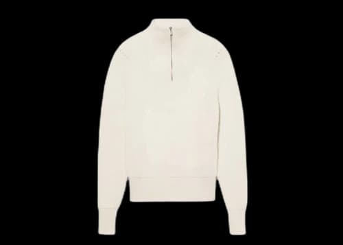 Jacquemus La Maille Doce Zip Neck Pullover Off White