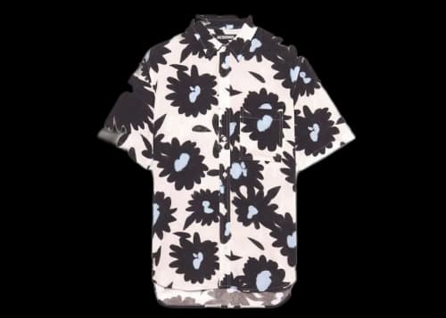 Jacquemus La Chemise Melo Short Sleeve Shirt Print Dark Navy Flowers