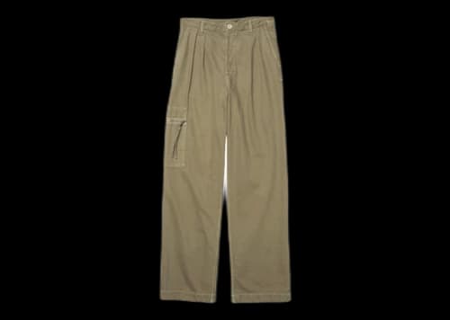 Jacquemus Le de Nimes Bicou Pleated Cargo Jeans Khaki/Beige