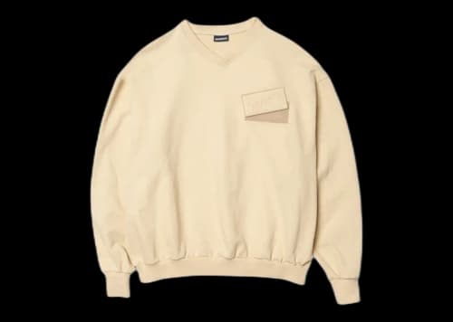 Jacquemus Le Sweatshirt Santon Wavey Logo Regular Fit Sweatshirt Beige