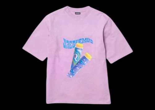 Jacquemus Le T-Shirt Paisley Sorbet Logo Boxy Fit T-Shirt Print Sorbet Lilac