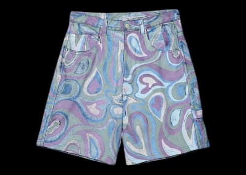 Jacquemus Le Short Panni Wide Shorts Print Faded Paisley