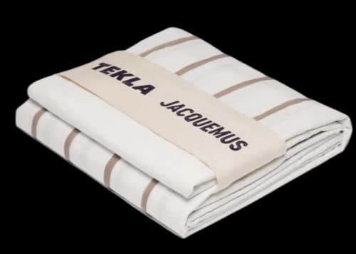 Jacquemus x Tekla La Housse de Couette (230x235) Almondine stripe