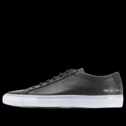 Common Projects Achilles Low 'Black Transparent White Sole'