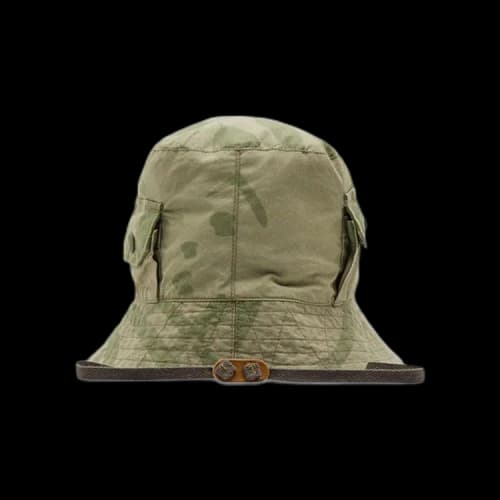 Engineered Garments Explorer Hat 'Khaki/Olive Leaf Print'