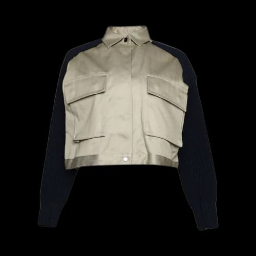 Sacai Cotton Chino X Knit Blouson 'Beige'