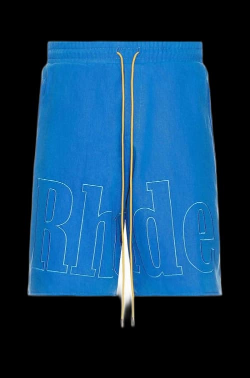 Rhude Embroidered Shorts Electric Blue