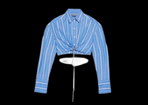 Jacquemus La Chemise Plidao Shirt Blue Stripes