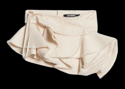 Jacquemus La Mini Jupe Artichaut Ruffed Skirt Off-White
