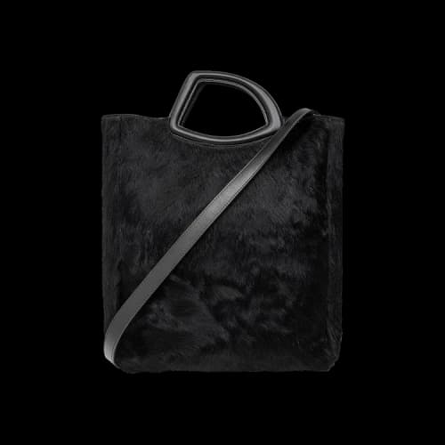 Dries Van Noten Pony Hair Shopper Bag 'Black'