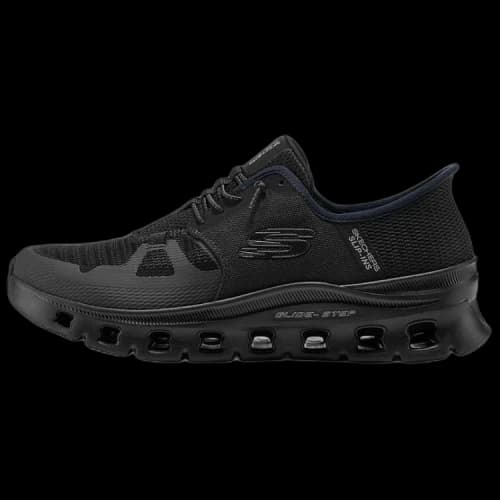 Skechers Glide Step Breathable Lightweight Support Casual Running Shoes Men's Black