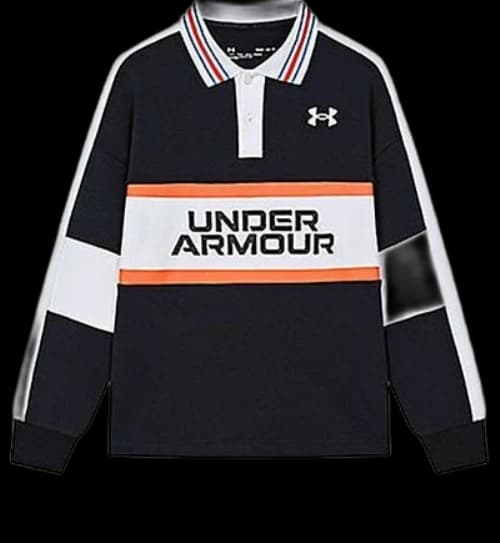 (GS) Under Armour Sport Polo Shirt 'Black White Orange'