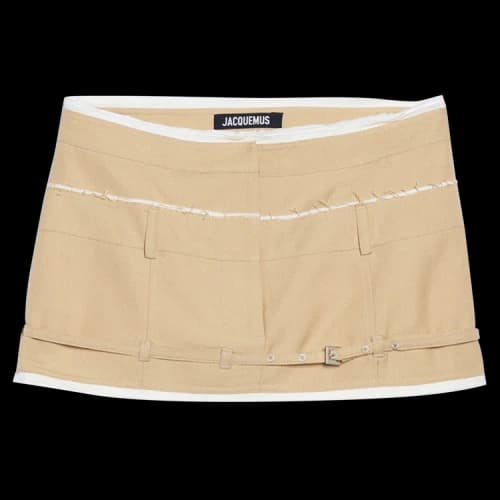 Jacquemus La Mini Jupe Caraco Skirt Beige