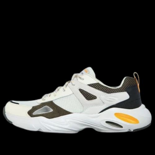 Skechers Stamina Airy Neurolock Low Top Running Shoes Cream